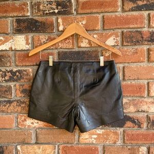 NWT Wyatt Genuine Leather Shorts